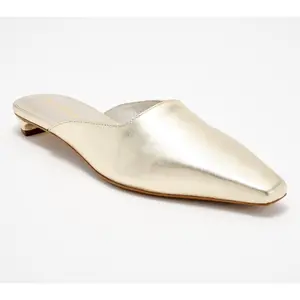 Seychelles Leather Kitten Heels Mules- Mocktail