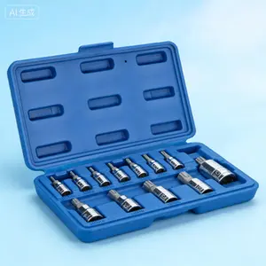 Tamperproof Torx Plus Bit Socket Set with High Impact Case| 12 Piece Set 8 to 60 IPR| 5 Point Star Security Bits| Cr-V and S2 Steel Construction| Reusable Professional Tool Kit