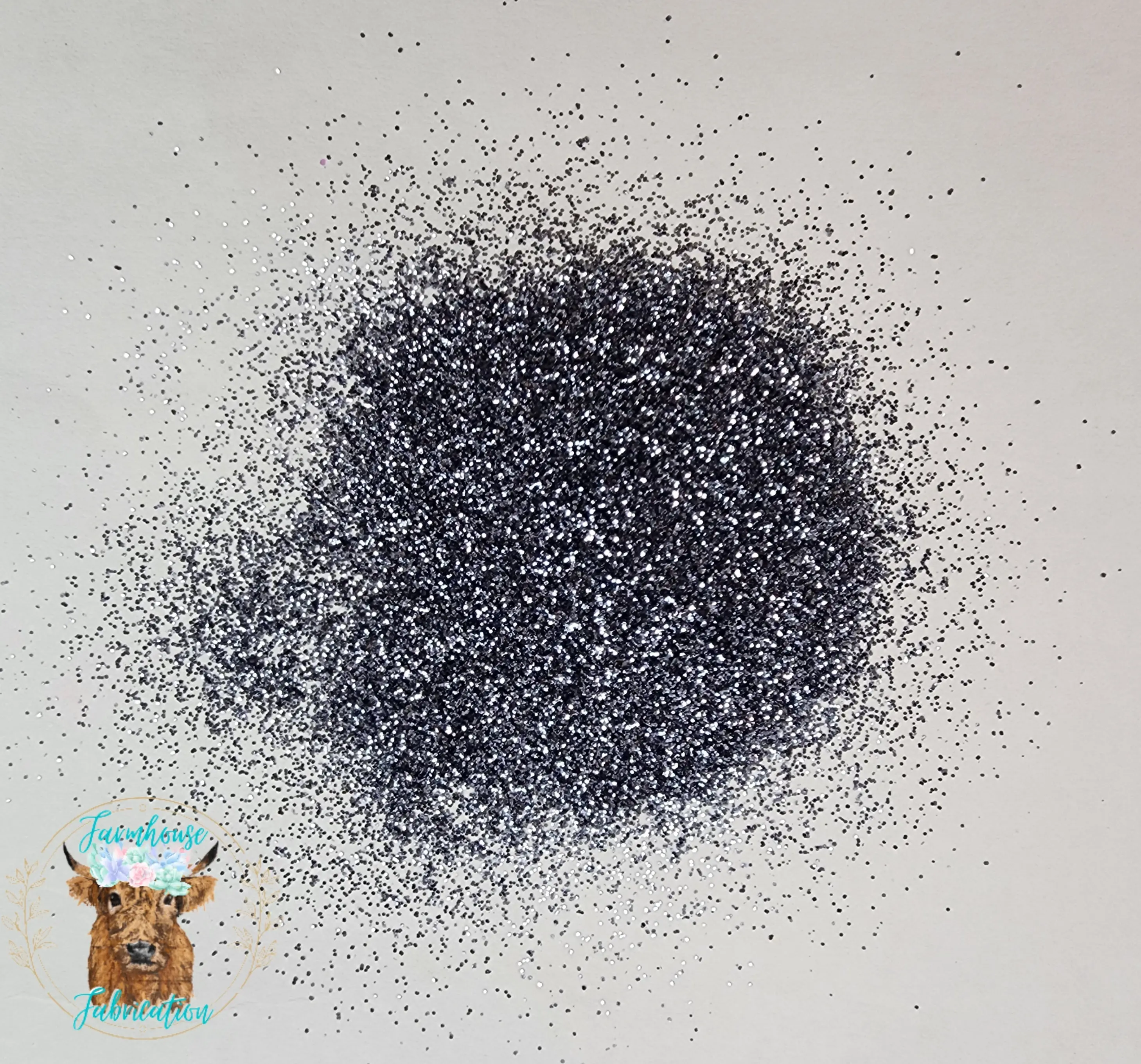 "Charcoal" Ultra Fine Polyester Glitter / Gray Polyester Glitter