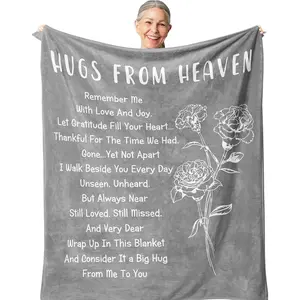 Sympathy Gifts for Loss of Loved One, Grief Gifts for Funeral, Memorial Blanket, Bereavement Gift Idea, Hug from Heaven Blankets, Condolences Gift for Loss, Soft Comfort Blankets