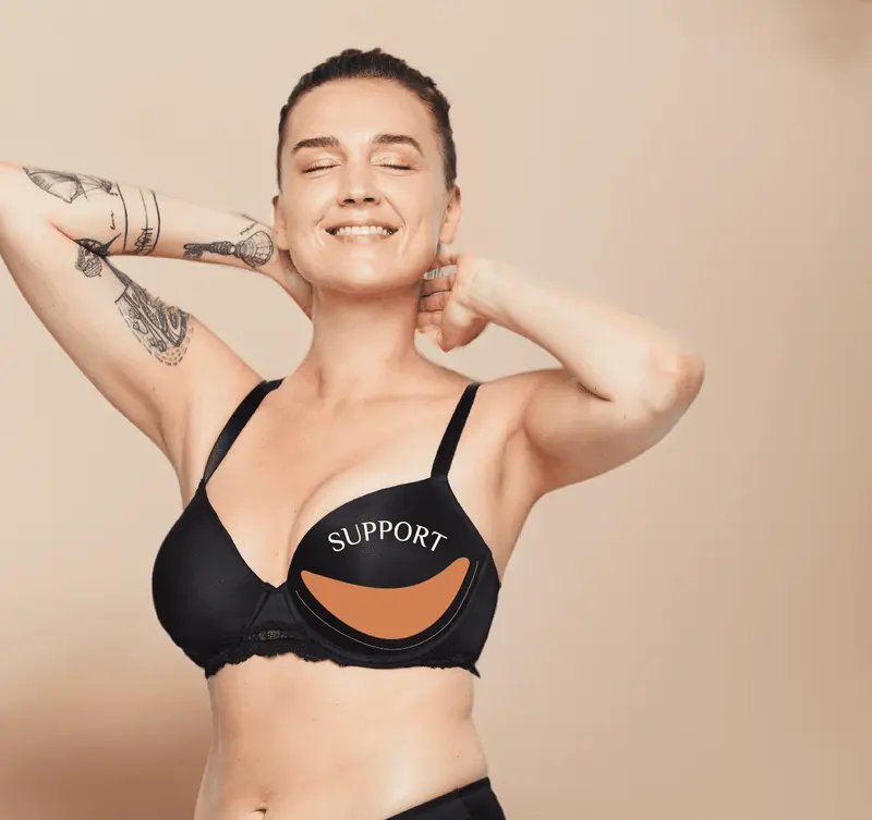 Asymmetric Full Coverage Bra for Women with Uneven Breasts, Comfortable Polyamide Elastane Blend for a Balanced Look, Style 401, Underwear For Women