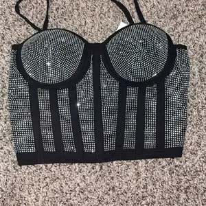 top de brillos para mujer Blouse