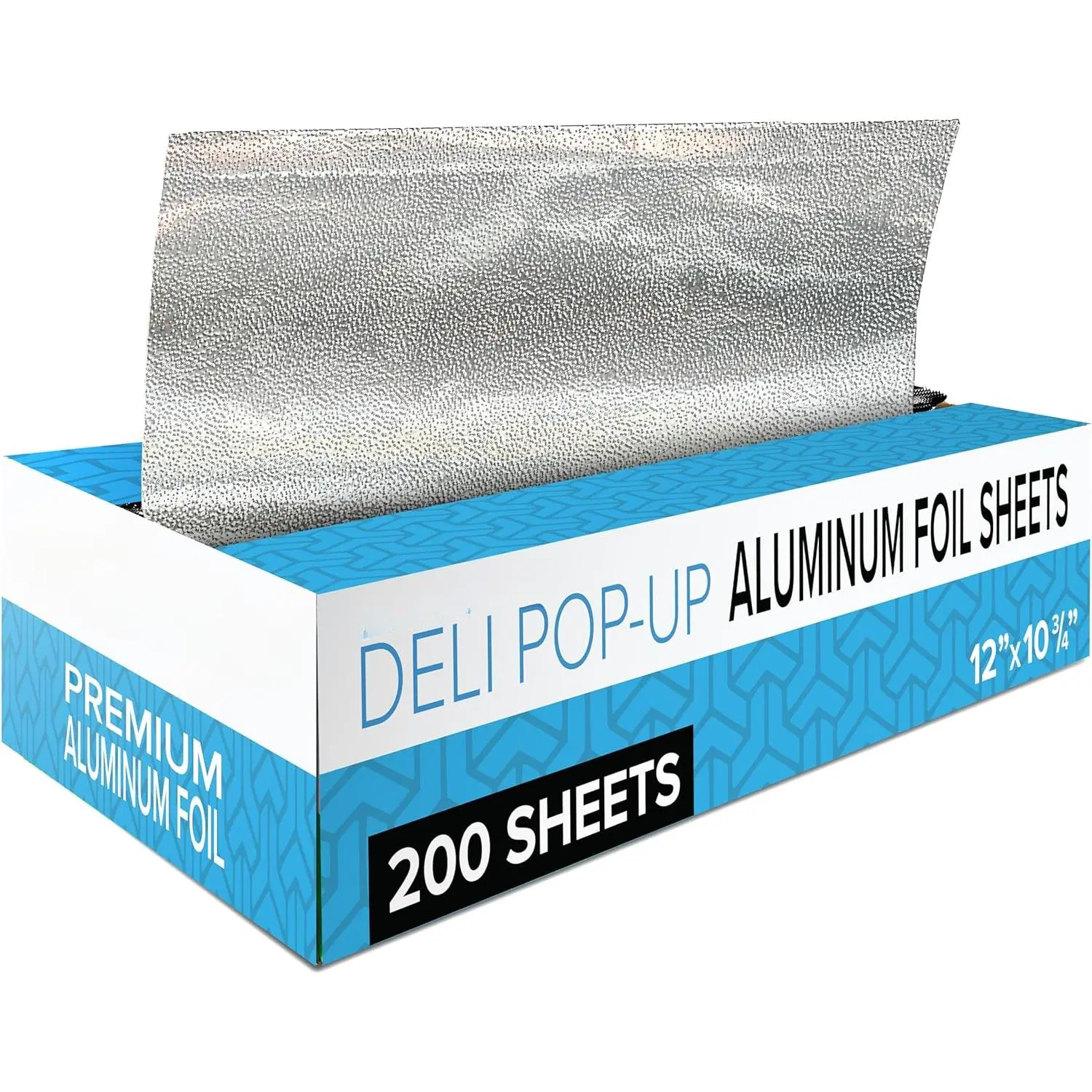 12 in Pre-Cut Aluminium Sheets – 200 Count Heavy-Duty Pop-Up Deli Wraps, Disposable for Grilling, Picnics BBQ, Hot Dogs, Sandwiches & Food Service Cookware