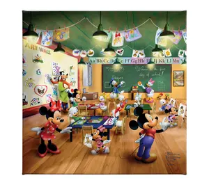 Thomas Kinkade Mickey & Minnie Schoolhouse 14x14 Gallery Wrap