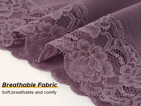 INNERSY Women's Cotton Lace Briefs 5-Pack Panties Mix And Match Black Bikini