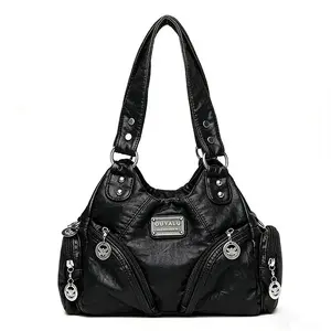 Large Soft Vegan Leather Hobo Bag for Women - Multi-Pocket Shoulder Bag with Adjustable Strap, Casual Daily Crossbody Handbag for Women, Gift for Her