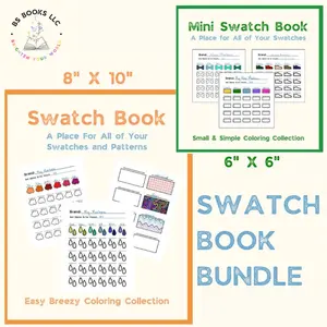 Swatch Book Bundle - 2 different sized swatch books for ALL of your swatches