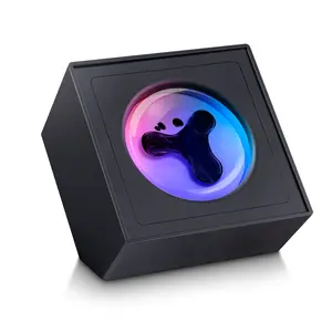 Venominbox Ferrofluid Music Visualizer - Dancing Sound Sensitive Speaker with Decorative RGB Light and Science Gift for Desk Toy and Display
