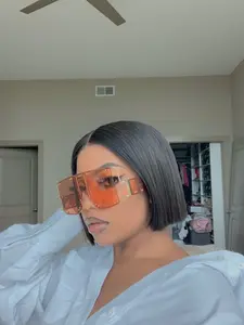 250% High Density High Gram Weight Human Hair Lace Closure Wigs, Fashionable Plain Color Long Straight Wigs for Women, Easy To Wear, Lace Frontal Wig