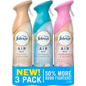 New & Improved Air Mist Mood Mix Air Freshener, Home and Kitchen Essentials, Odor Fighting Room Spray, 8.1 oz bottle, 3 Count