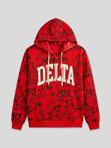 Delta Sigma Theta All Over Print Hoodie Red