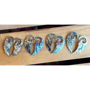 PAIR of Stunning Organic Abalone Angel Wing Tapers - Expander Gauges 8g (3.2mm) through 2g (6mm)