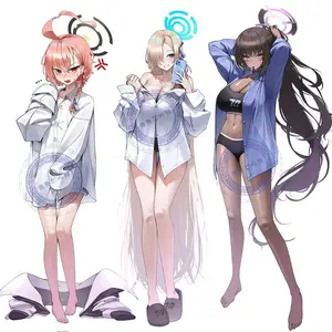 Blue Archive Ichinose Asuna Kakudate Karin Mikamo Neru Anime Figure Interlayer Acrylic Stand Model Desk Display Decor Prop Toy