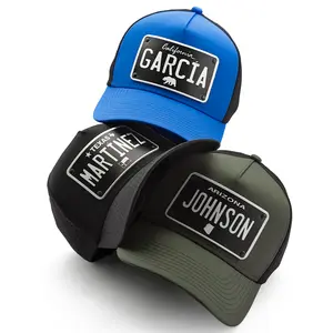 Blackout License Plate Hats - All 50 U.S. States - Customizable Hats