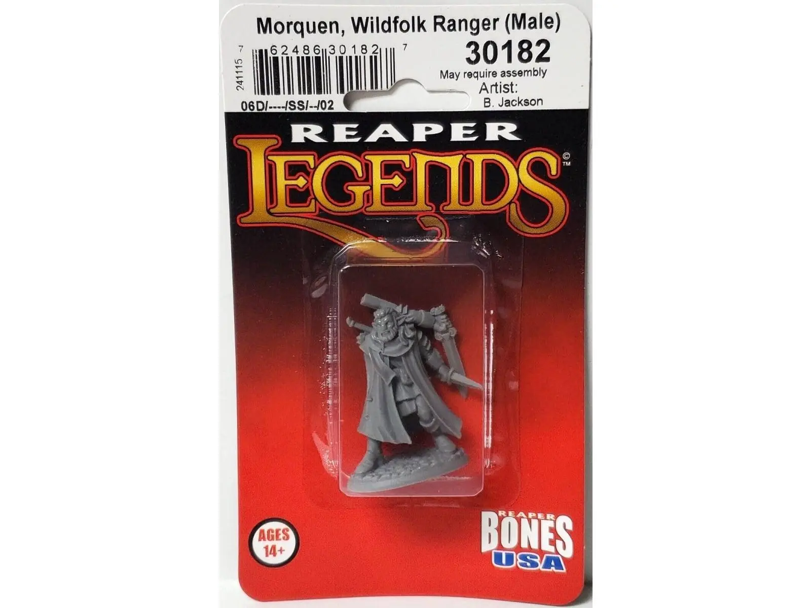 Reaper Miniatures REM30182 Legends - Male Wildfolk Ranger Morquen Paint-Ready Statue Figurine for Home Decor