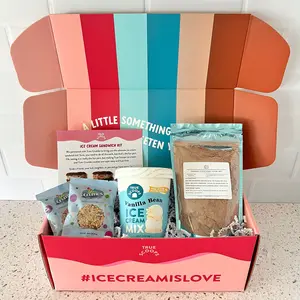 True Scoops DIY Ice Cream Sandwich Kit - Vanilla Ice Cream and Cookie Dough Crumbs. Homemade ice cream and cookie treats Chocolate Dessert