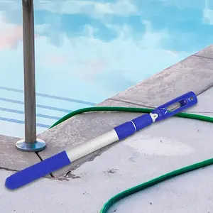 Swimming Pool Cleaning Kit,17.5in to 34.6in Extension Swimming Pool Pole Perfect for Above Ground Pools, Spas, Hot Tub Fountains Blue