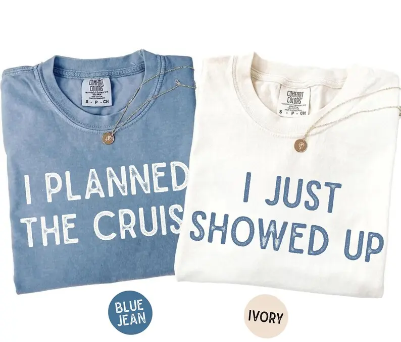 Comfort Colors Couples Cruise T-Shirt, Funny His and Her Shirt, Matching Couple Tee, Humor Sailing Shirt, Anniversary Cruise Outfit, Couples Vacation Tee