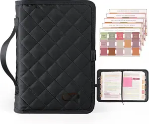Adjustable  Cover with 75  Tabs -  Cover Case for WomenWaterproof, Washable Quilted  CaseReusable Christian Gifts for Women (Black, L)