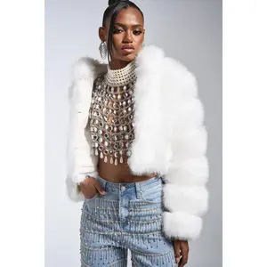 JOLENE FAUX FUR COAT IN WHITE