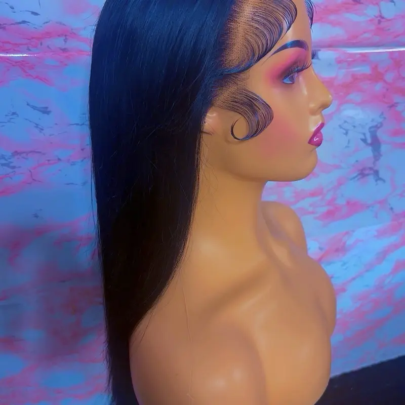 13x4 Straight Lace Front Wigs Human Hair 250 Density Transparent Lace Frontal Human Hair Wigs for Women Glueless Wigs Human Hair Pre Plucked,pre bleach 24 Inch