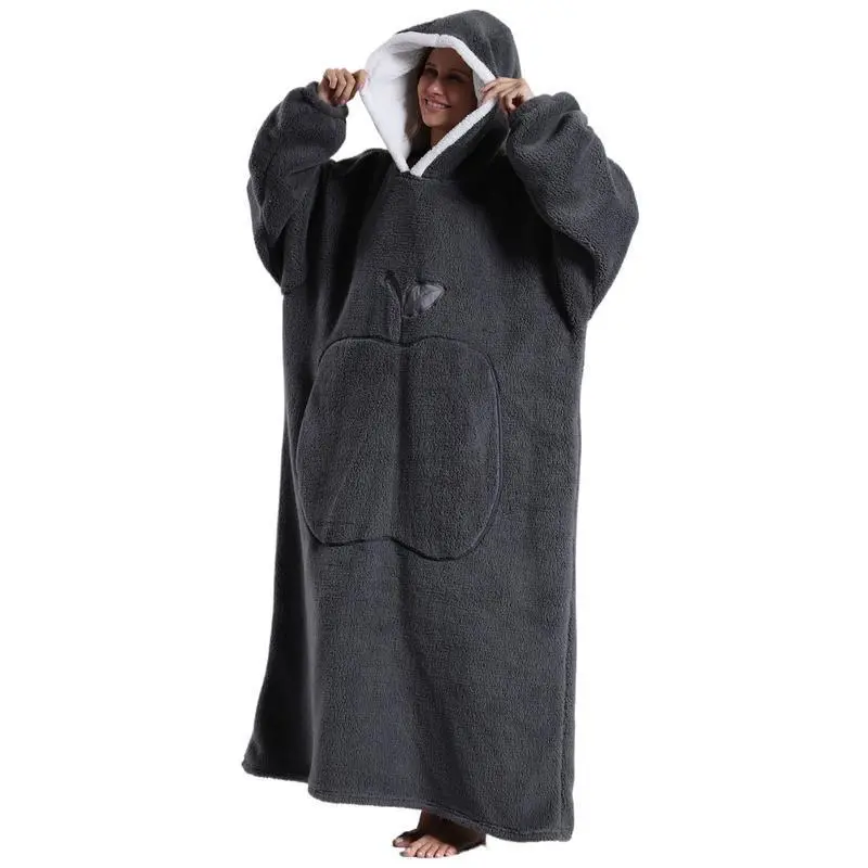 Oversized Wearable Blanket Hoodie Sweatshirt Gifts for Women and Men, Plus Size Warm and Cozy Giant Blanket Hoodie, Thick Flannel Blanket with Sleeves and Giant Pocket(gift)Gift Oversized Wearable Blanket Hoodie Sweatshirt Gifts for Women and Men, Plus Size Warm and Cozy Giant Blanket Hoodie, Thick Flannel Blanket with Sleeves and Giant Pocket(gift)Gift