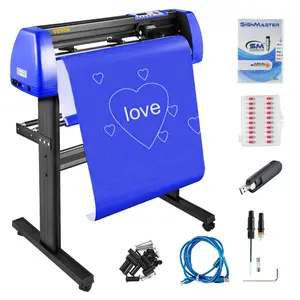 【Summervibes】VEVOR Vinyl Cutter,  , 28" Vinyl Cutter Machine with 20 Blades, Maximum Paper Feed 720mm Vinyl Plotter Cutter Machine with Sturdy Floor Stand Adjustable Force and Speed for Sign Making