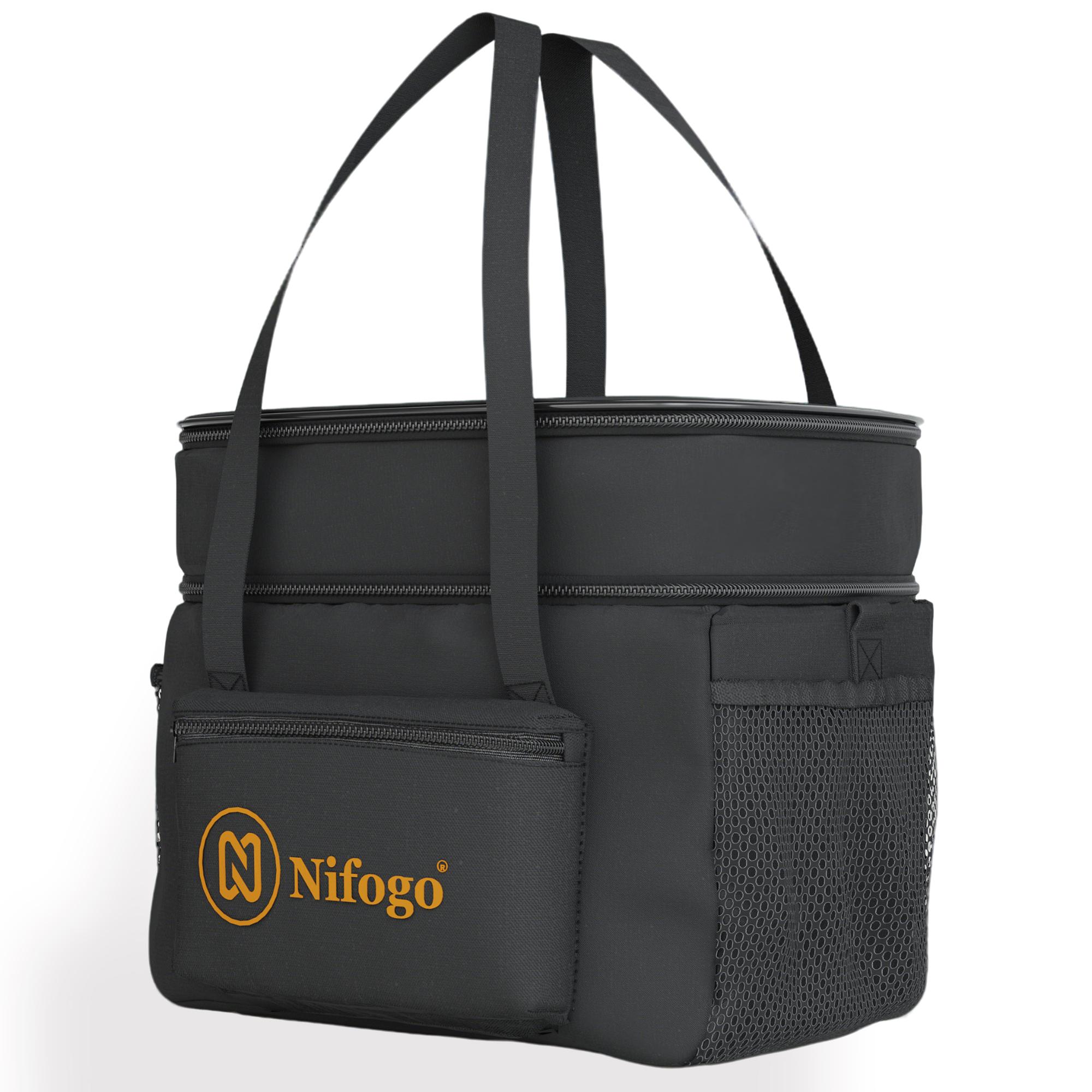 Nifogo 15L Insulated Lunch Bag - Thermal, Leakproof, Water Resistant Portable Cooler Tote for Women, Work & Picnic, Large Capacity Versatile Insulated Bento Bag, Lunch Bags Women