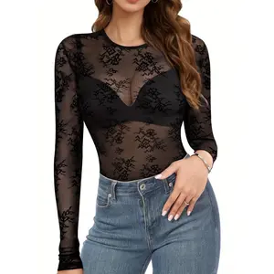 Long sleeves with irregular floral cluster perspective