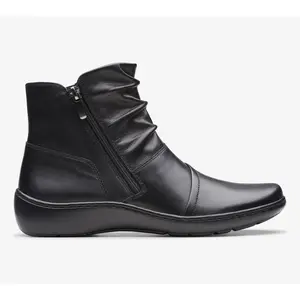 Clarks Collection Leather Side-Zip Ankle Boots-Cora Pace