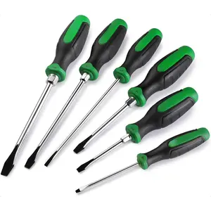 Magnetic Screwdriver Set, S2 Steel, 3 Slotted & 3 Phillips Screwdrivers