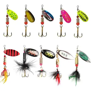 10/15/16/20PCS Rooster Tail Fishing Lures - High-Efficiency Trout Lures with Brass Spinner, Spinner Baits in Multiple Colors and Sizes