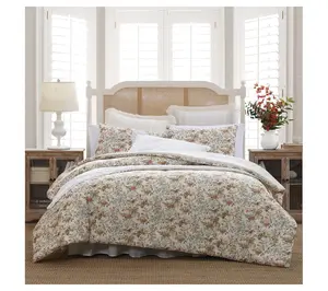 Laura Ashley Bramble Floral Twin Comforter ShamSet