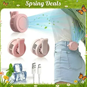 [Spring Deals] Coucur 2026 Portable Silent Mini Bladeless Electric Fan 360° Rotatable USB Rechargeable 3-Speed Adjustable Personal Body Fan for Outdoor Hiking Camping Travel