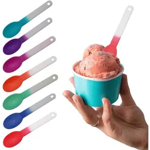 Deluxe Mood Spoon, Changes color with ice cold liquids, Reusable, Top shelf dishwasher safe - Set of 14 - Assorted - Colors may vary