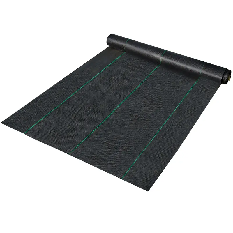 VEVOR Heavy Duty PP Woven Weed Barrier Landscape Fabric, 20-Year 6x300 ft 2.4Oz Outdoor Ground Cover, Easy Installation, Cut to Fit Beds, Paths, or Driveways, Durable for Tough Jobs, for Garden & Agriculture Use