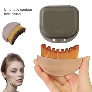 1PCS Daily Lymphatic Drainage Face Brush - Jawline Sculpting, Dry Brushing - Ergonomic Design