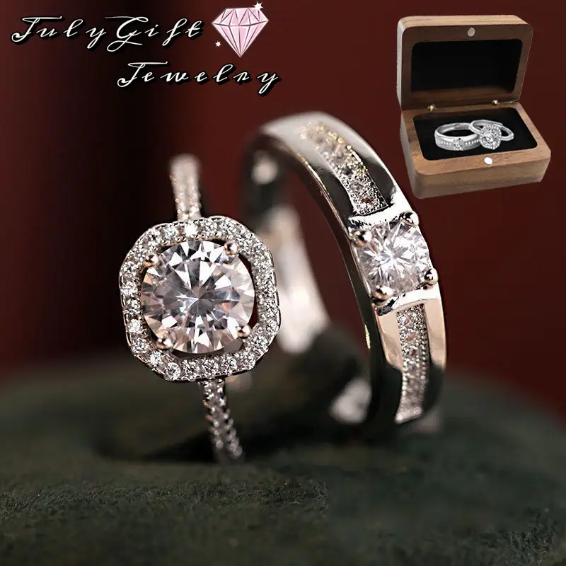 Endless Love Matching Couple Rings for Him and Her Set, Adjustable Romantic Heart Design, Engagement Ring, Valentine's Day gift