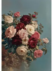 A1 Decoupage Fiber - Ethereal Rosebush - 1 sheet, 23.4"x33.1"