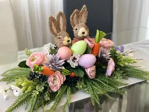 XL Easter centerpiece, Spring centerpiece for dinning table, 31" long