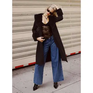 Ramos Low Rise Wide Leg Jeans Mid Blue Wash