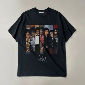 MJ Micheal King of Pop Movie Vintage Album Cover T-Shirt Jacks0n All Ages Sweatshirt Menswear Streetwear For Fan Hoodie RRV