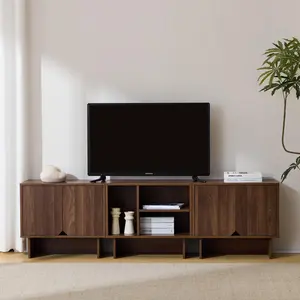 Modular TV Stand for 70-Inch TV,Also Used as Storage Sideboards,Bookcase,3pcs End Table,Nightstand,Buffet Cabinets with Adjustable Shelf,Coffee Table for Living Room,Dining Room,Bedroom, Walnut