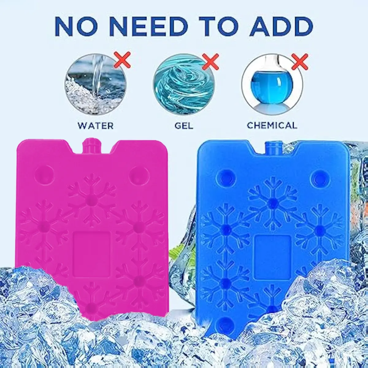 Reusable Blue Rose Snowflake Lunch Bags, 200ML Cooling Pack for Fresh Food Storage, Ideal for Travel Camping Picnics School Use
