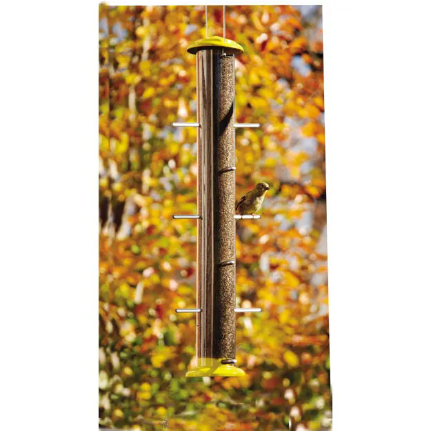 WoodLink WLTUBE22 22 in. Yellow Finch Feeder - metal