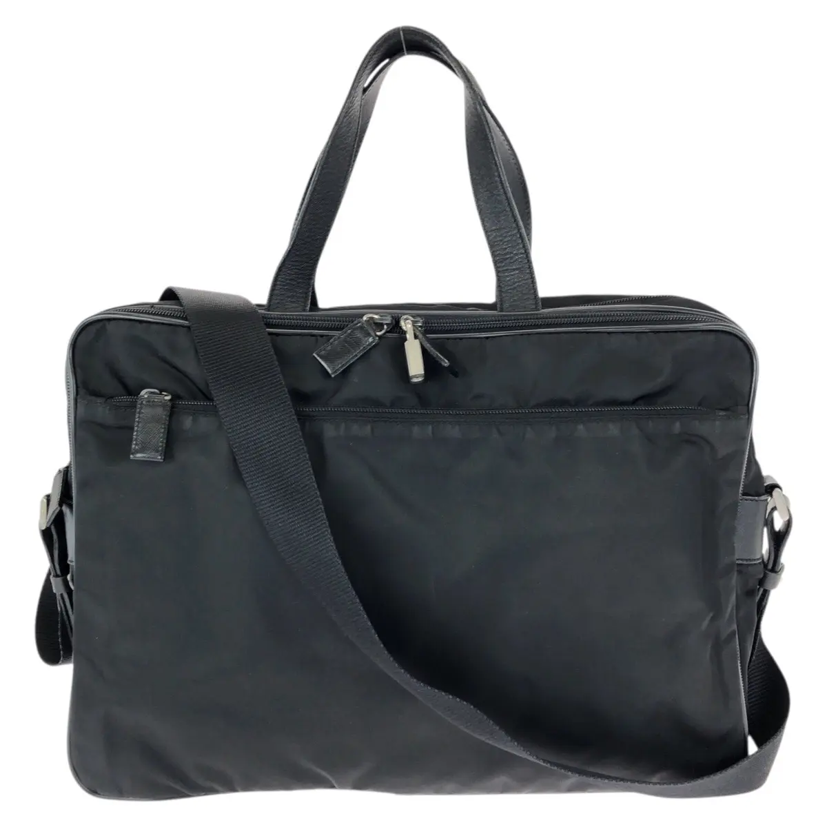 Pre-owned PRADA Nylon Tote Bags Tessuto Saffiano 2way Briefcase