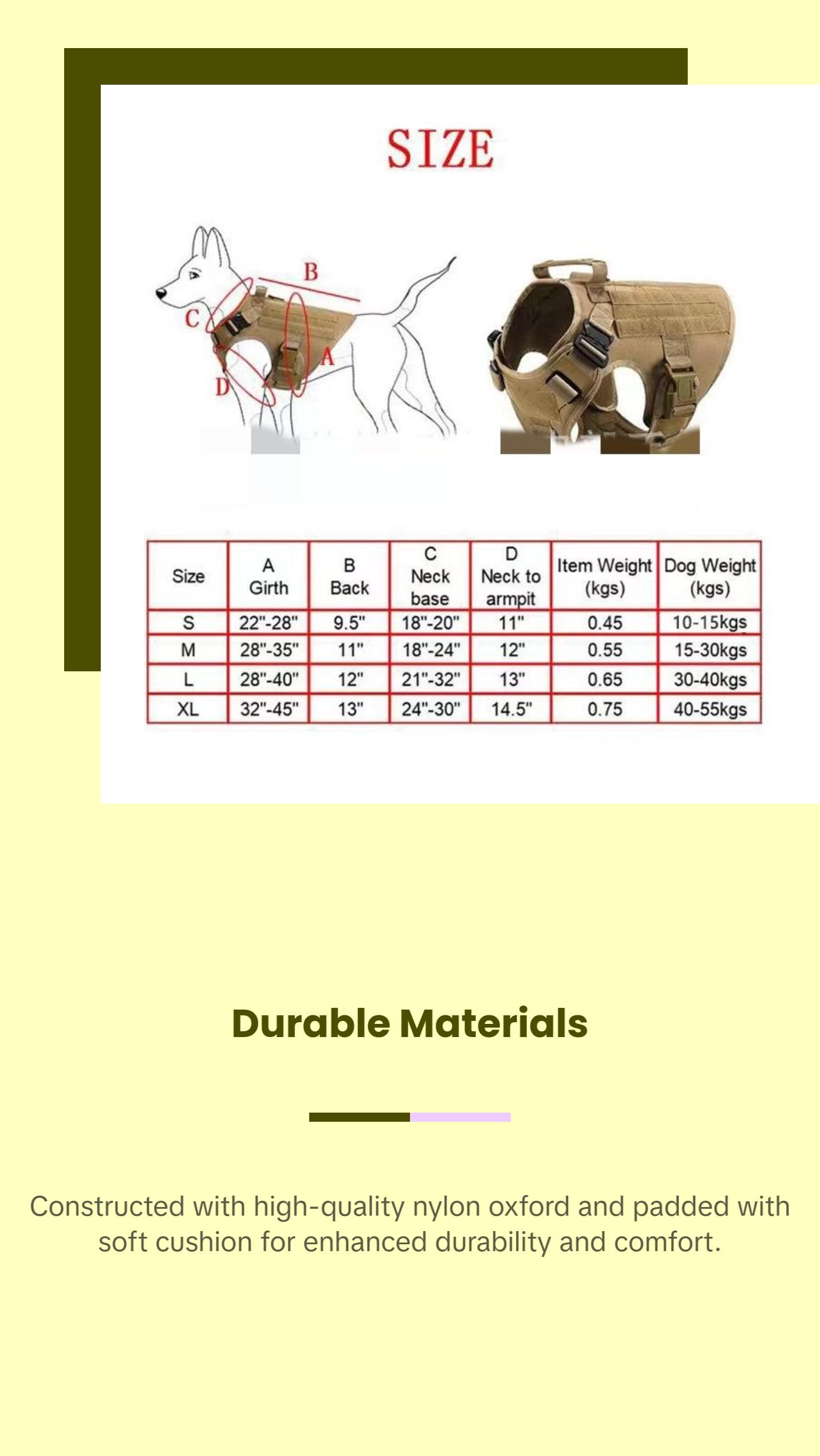 Tactical Dog Gear Set - Military-Grade Harness, Collar & Leash