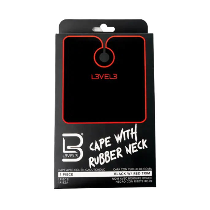 Level3 Rubber Neck Cutting Cape - Black/Red
