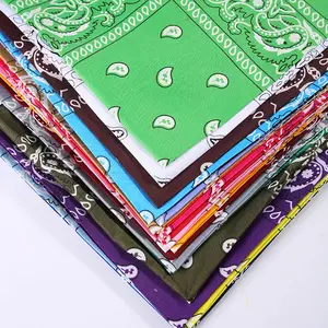 All-cotton sports headscarf mask polyester paisley headscarf for cycling and outdoor use multi-functional square scarf