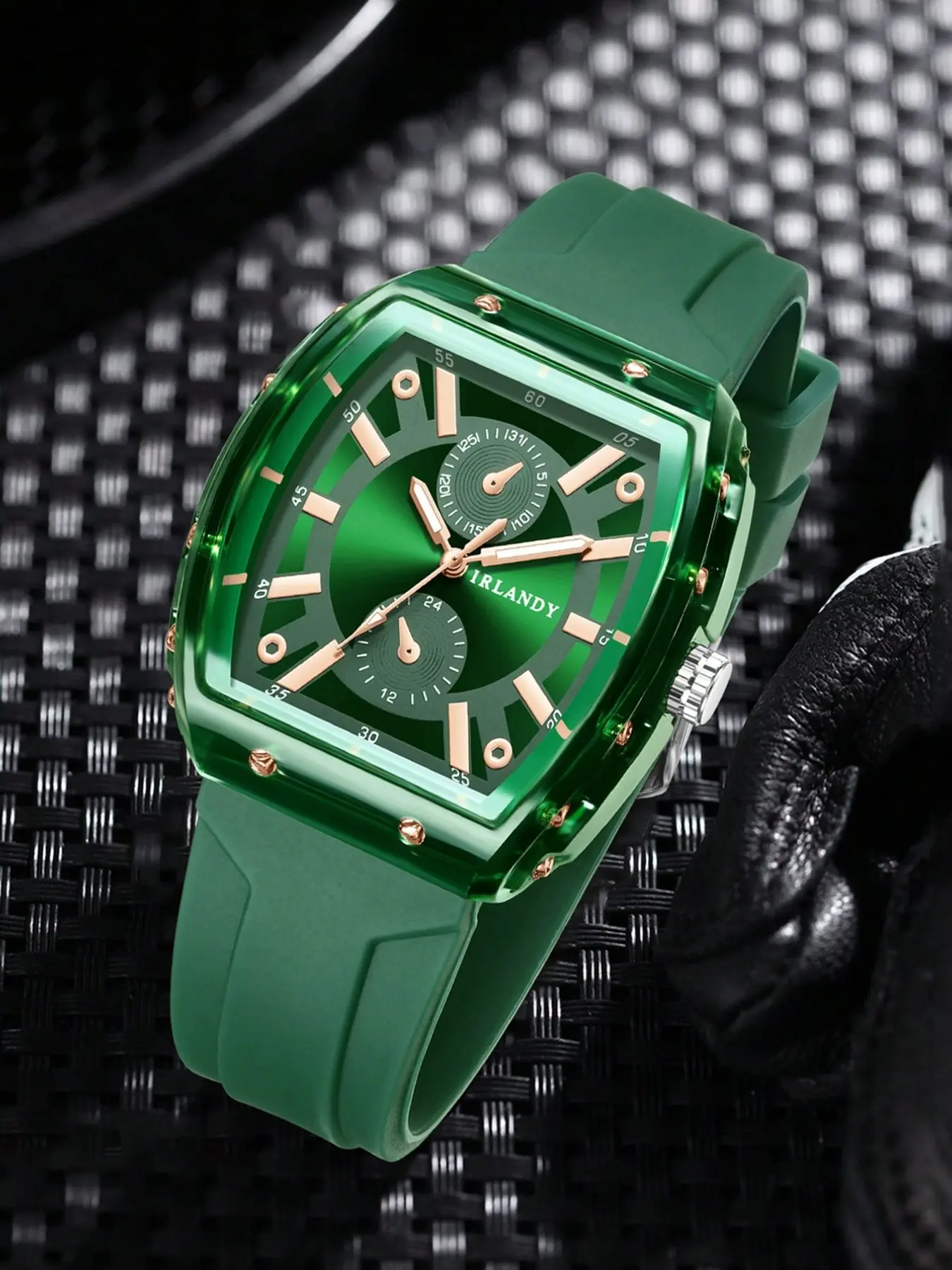 Unisex Quartz Watch with Silica Band, Fashionable Sporty Design, Versatile Casual Wristwatch, Perfect for Daily Wear